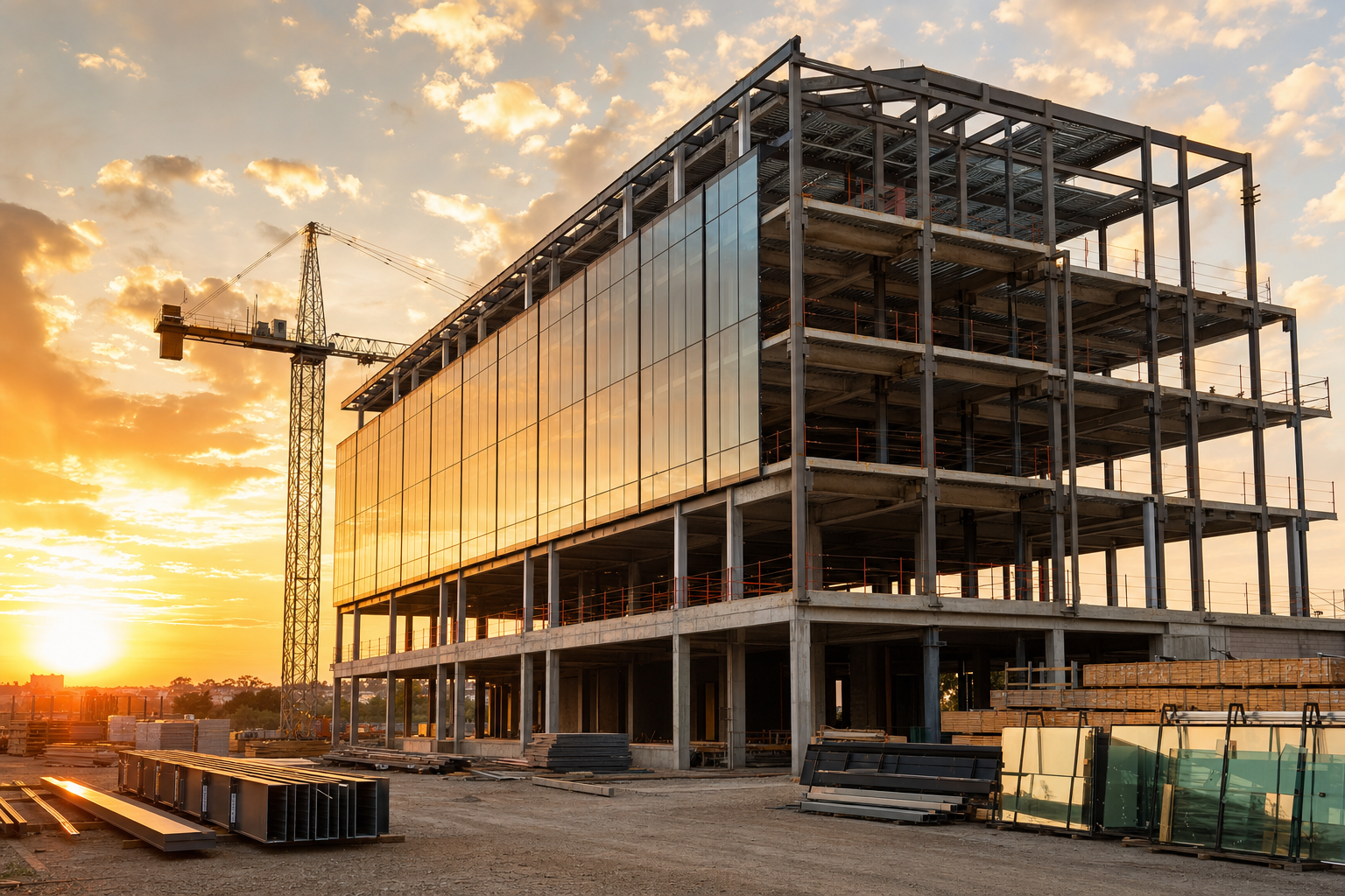 Commercial building under construction