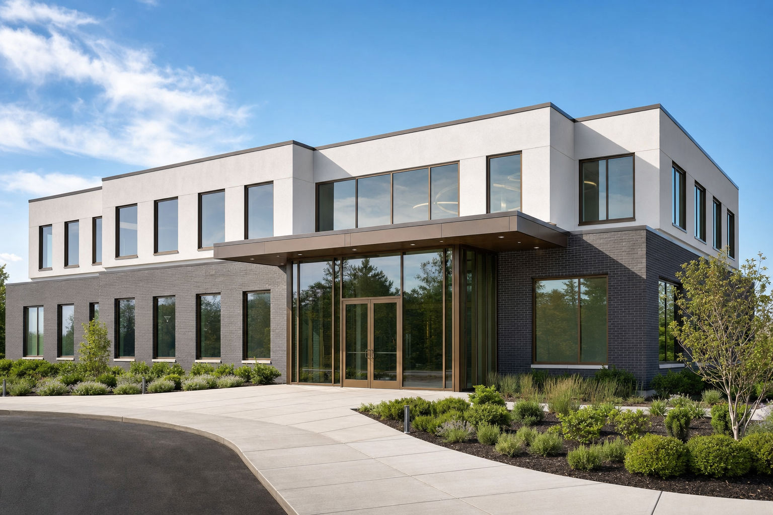 Modern medical and professional services building